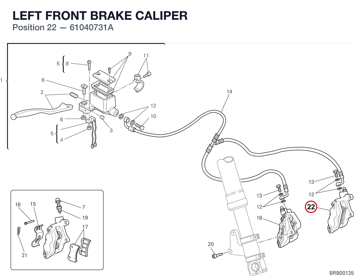 LEFT FRONT BRAKE CALIPER