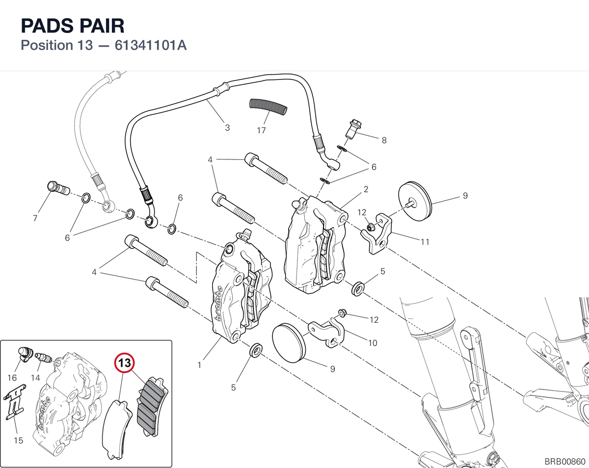 PADS PAIR 61341101A diagram position