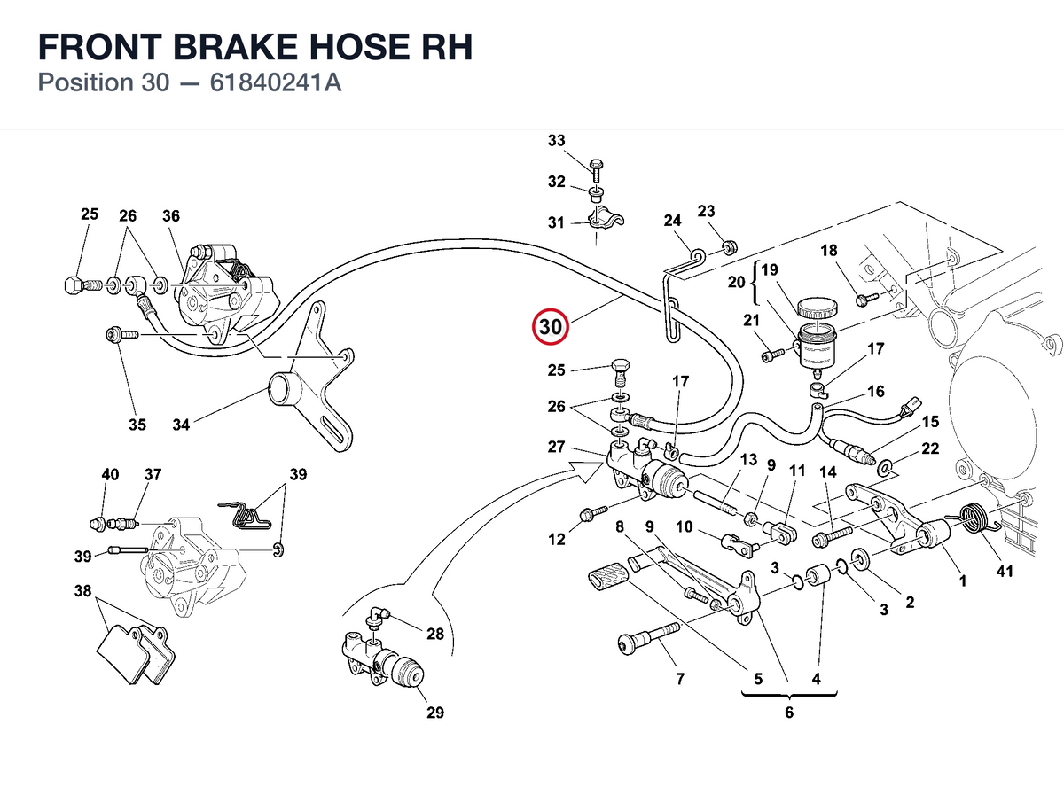 FRONT BRAKE HOSE RH