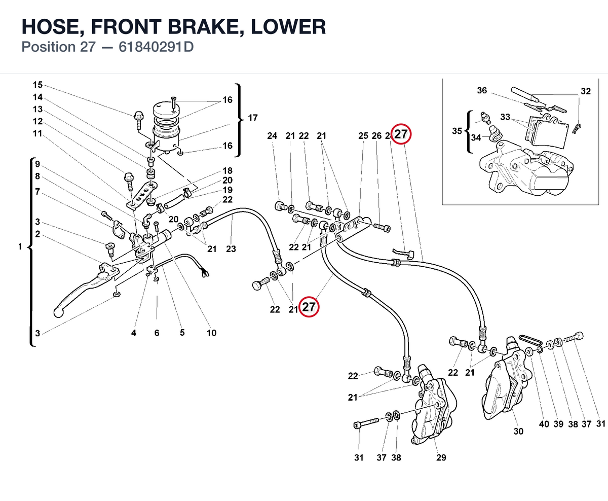 HOSE, FRONT BRAKE, LOWER