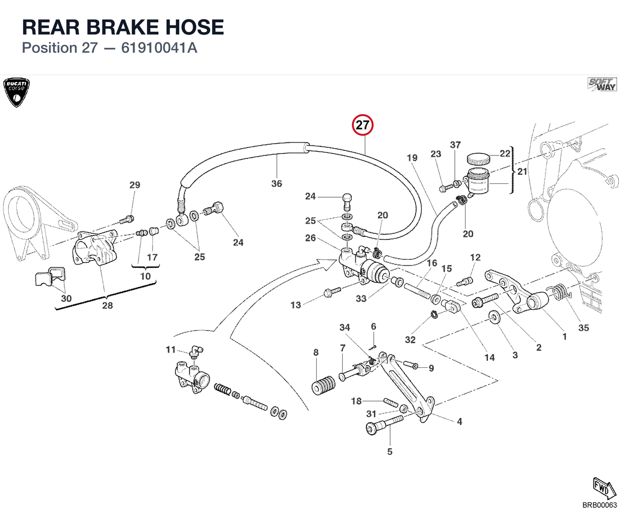 REAR BRAKE HOSE