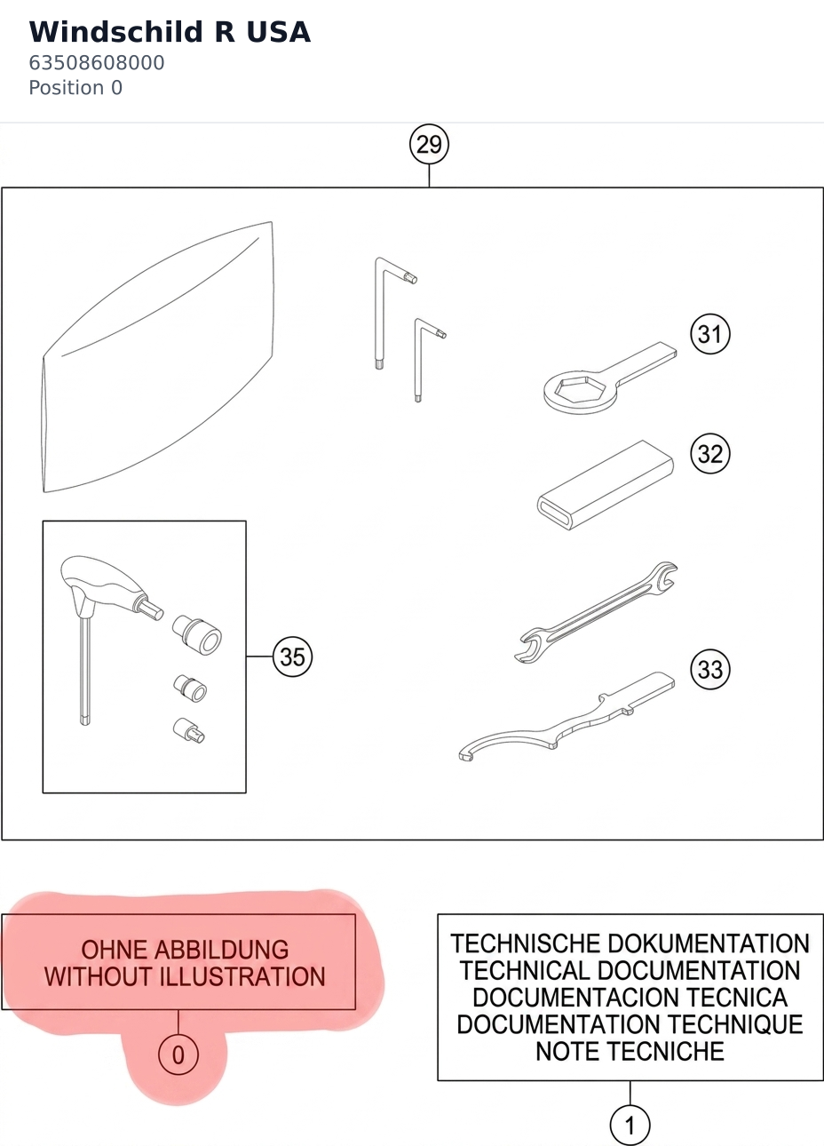 Diagram preview: Windschild R USA (63508608000)