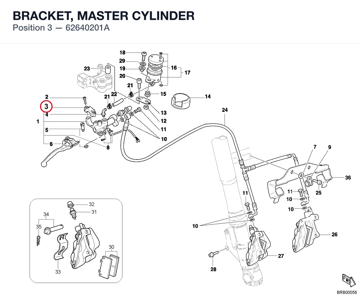 BRACKET, MASTER CYLINDER