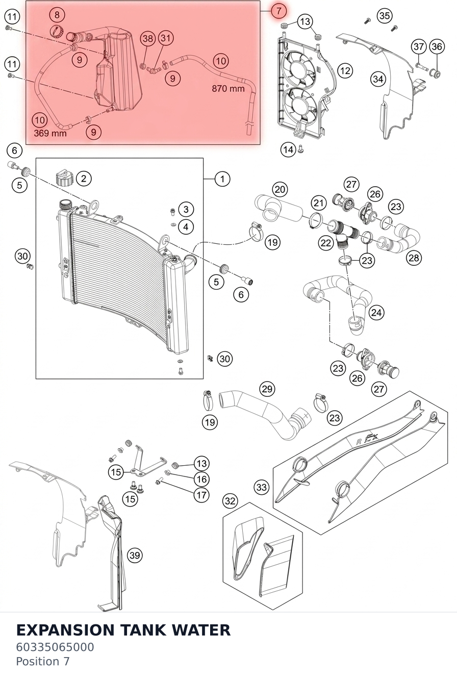 Diagram preview: EXPANSION TANK WATER (60335065000)