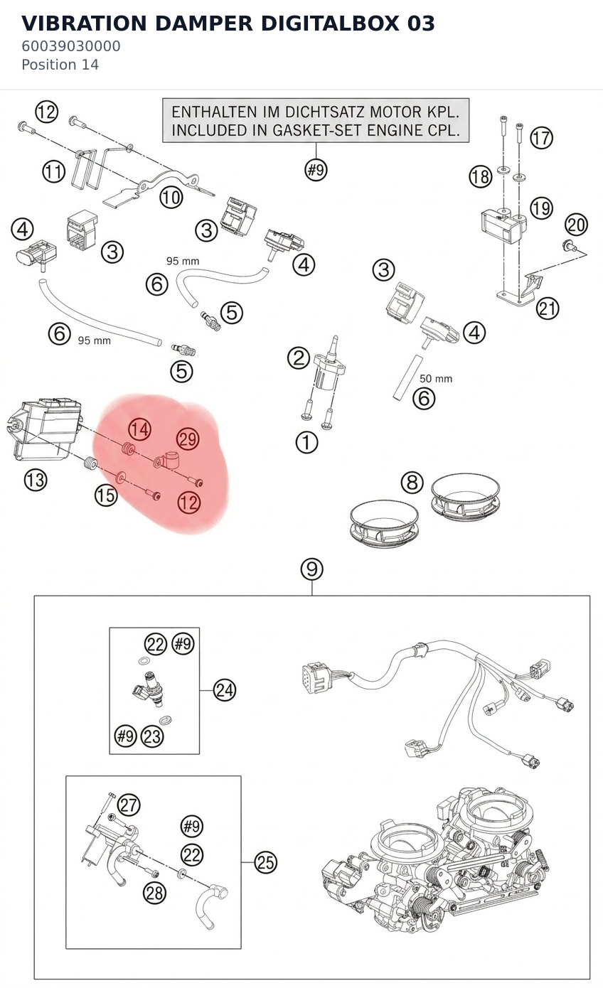 Diagram preview: VIBRATION DAMPER DIGITALBOX 03 (60039030000)
