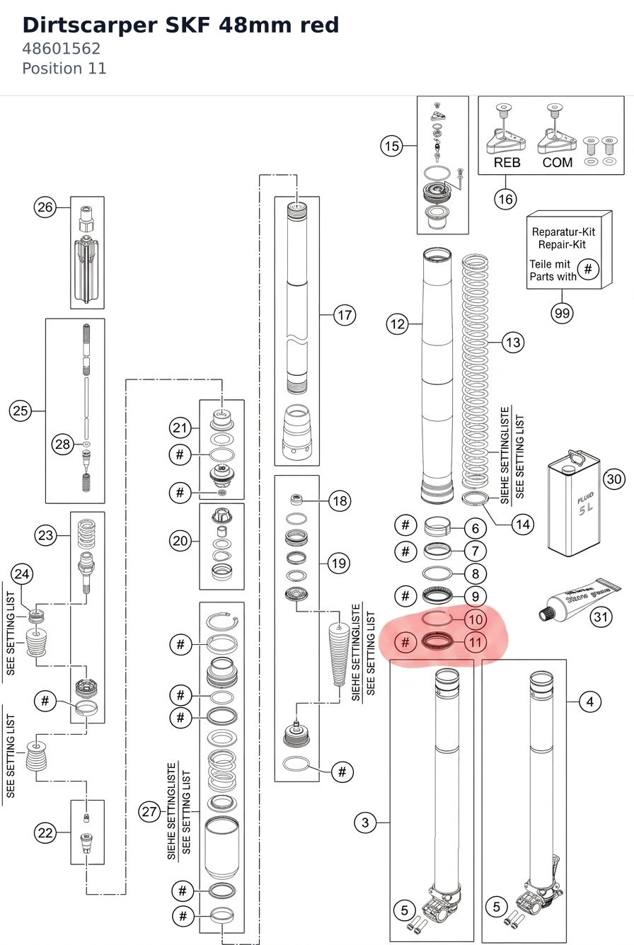 Diagram preview: Dirtscarper SKF 48mm red (48601562)