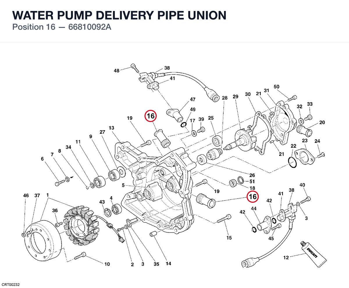 WATER PUMP DELIVERY PIPE UNION
