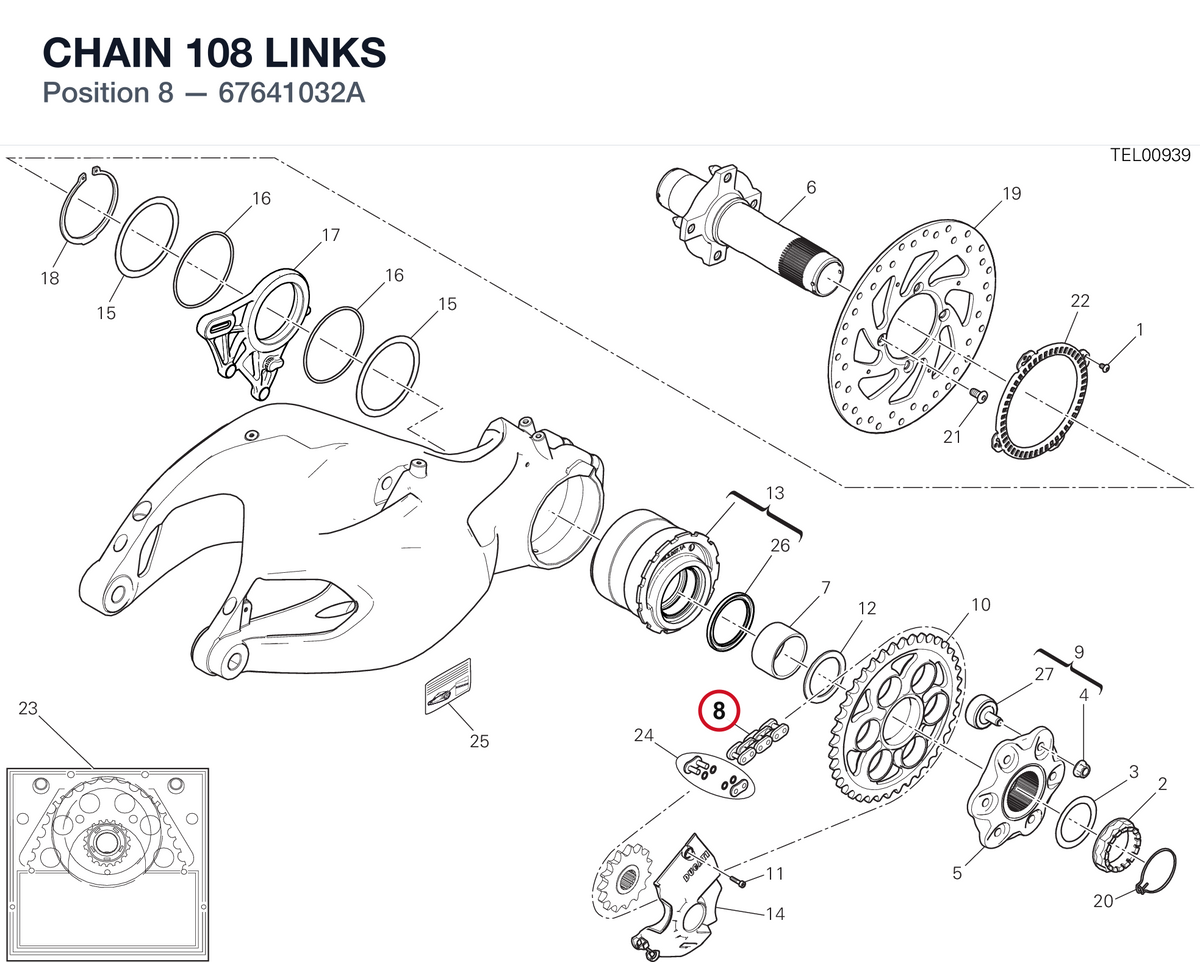 CHAIN 108 LINKS 67641032A diagram position