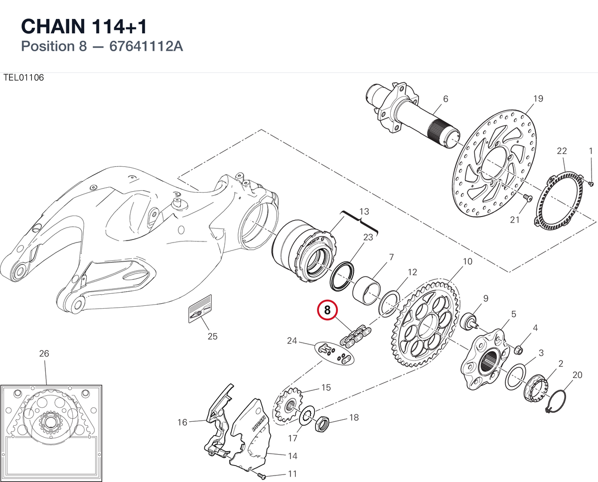 CHAIN 114+1 67641112A diagram position