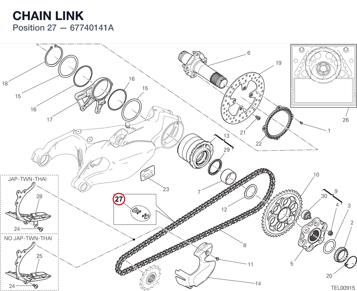 CHAIN LINK 67740141A diagram position