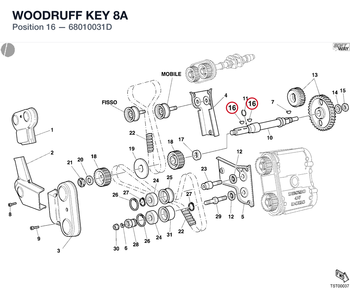 WOODRUFF KEY 8A
