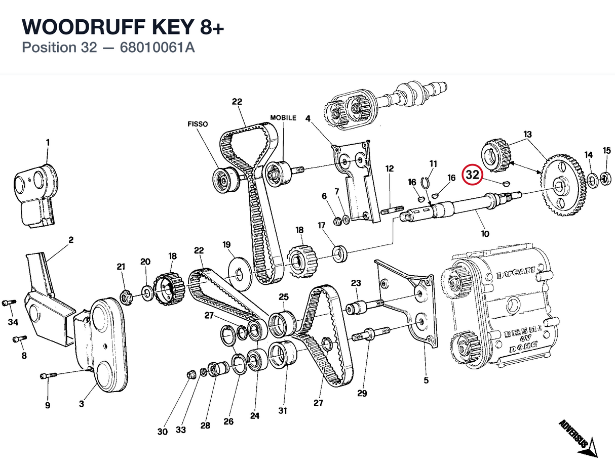 WOODRUFF KEY 8+