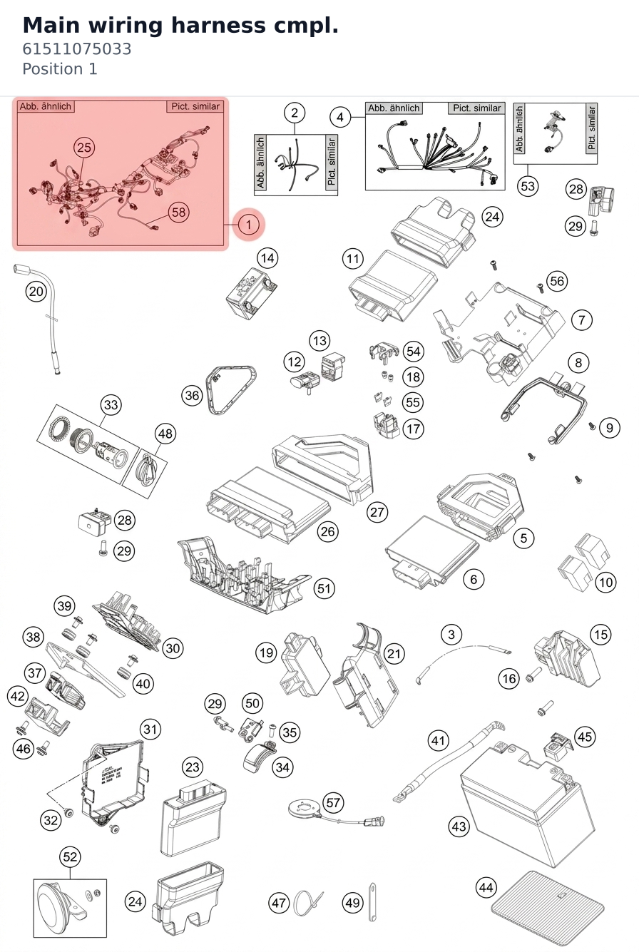 Diagram preview: Main wiring harness cmpl. (61511075033)