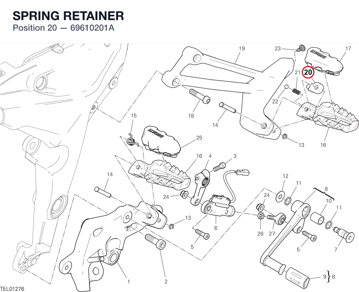 SPRING RETAINER 69610201A diagram position