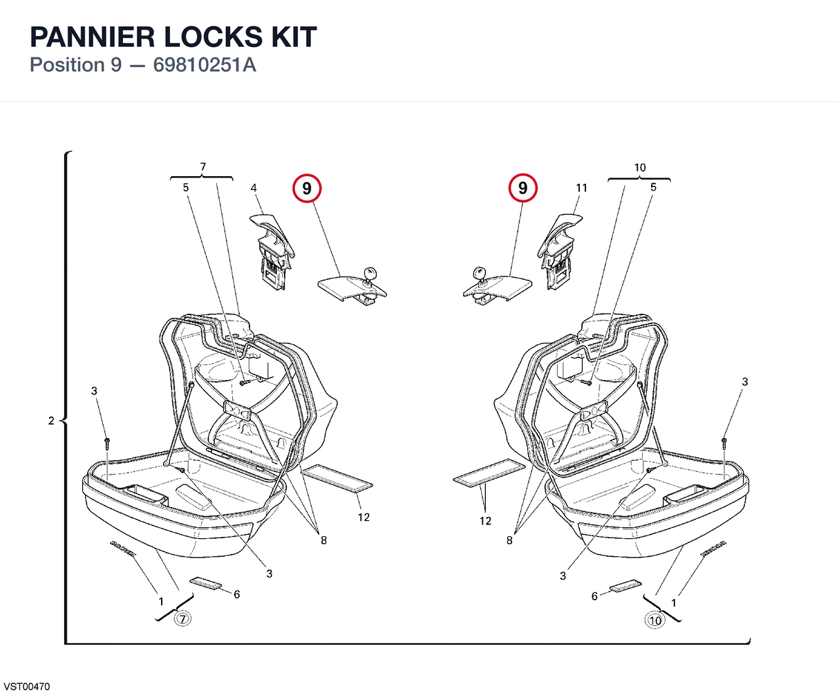 PANNIER LOCKS KIT