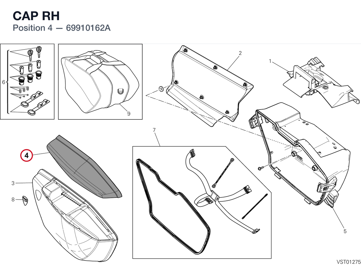 CAP RH 69910162A diagram position