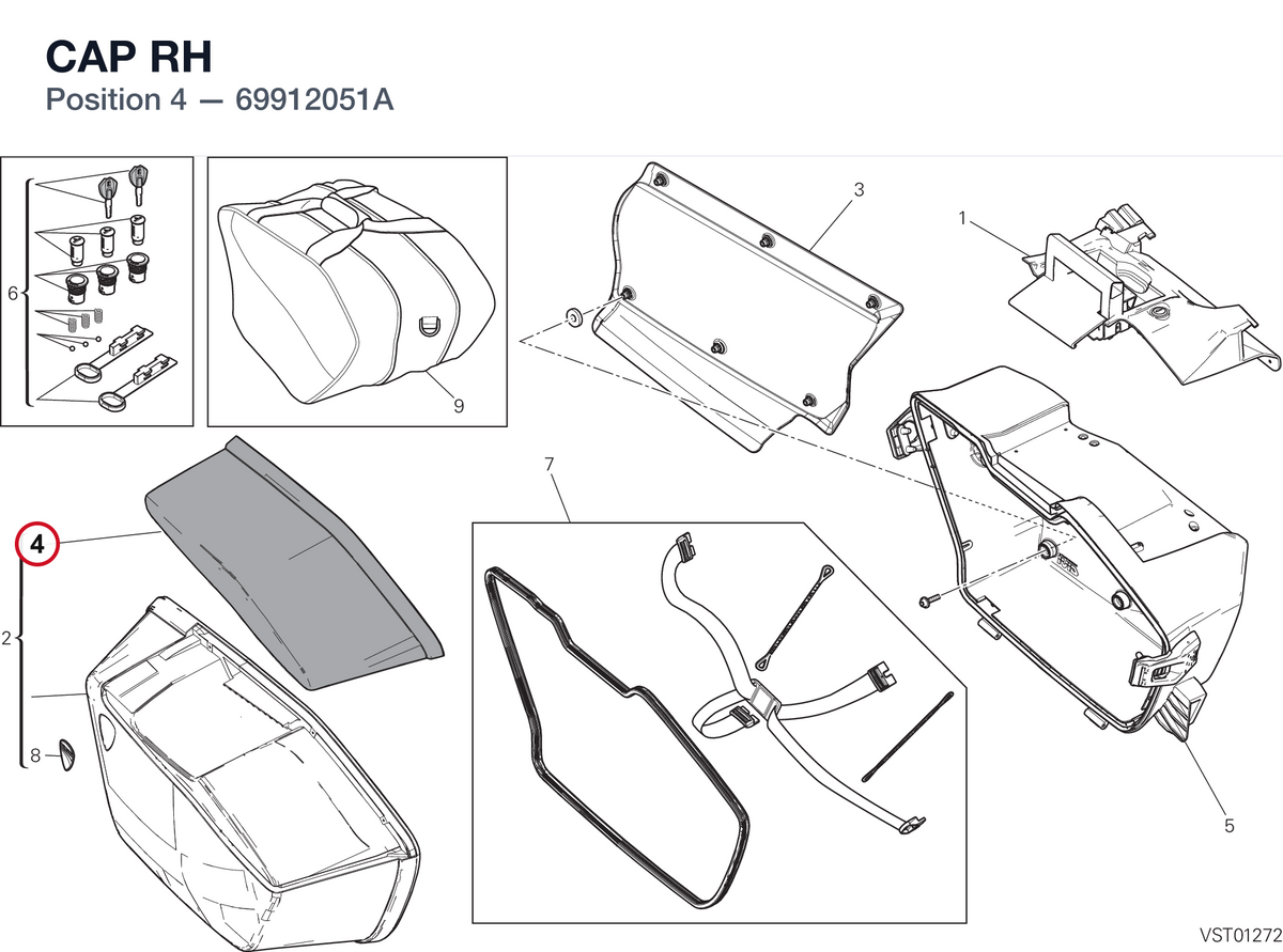 CAP RH 69912051A diagram position