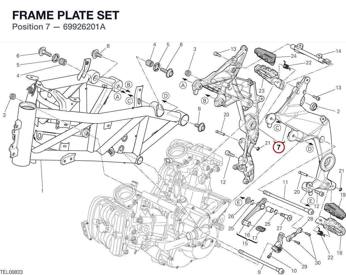 FRAME PLATE SET 69926201A diagram position