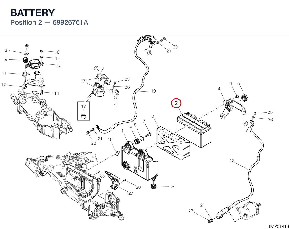 BATTERY 69926761A diagram position