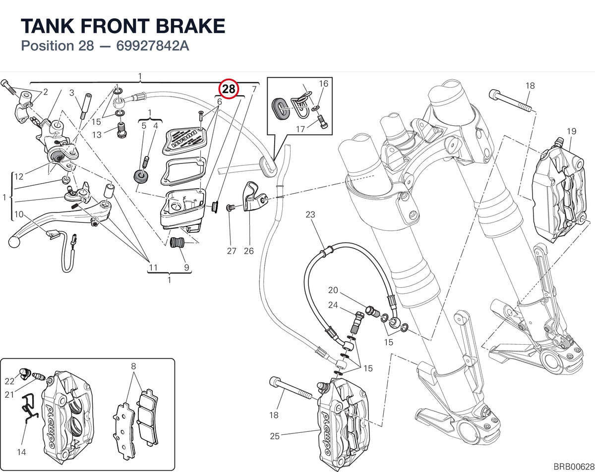 TANK FRONT BRAKE 69927842A diagram position