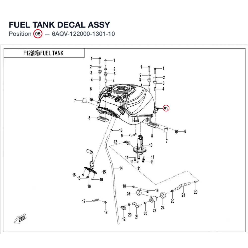 FUEL TANK DECAL ASSY product image