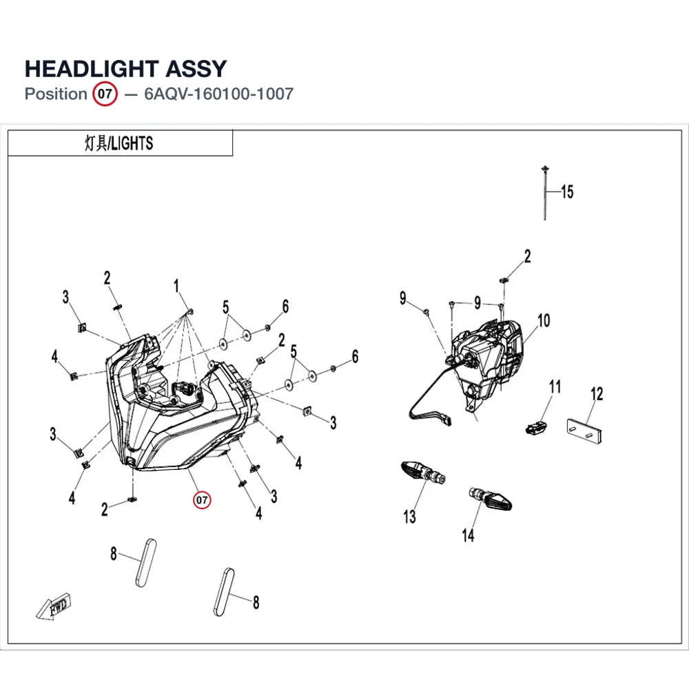 HEADLIGHT ASSY product image