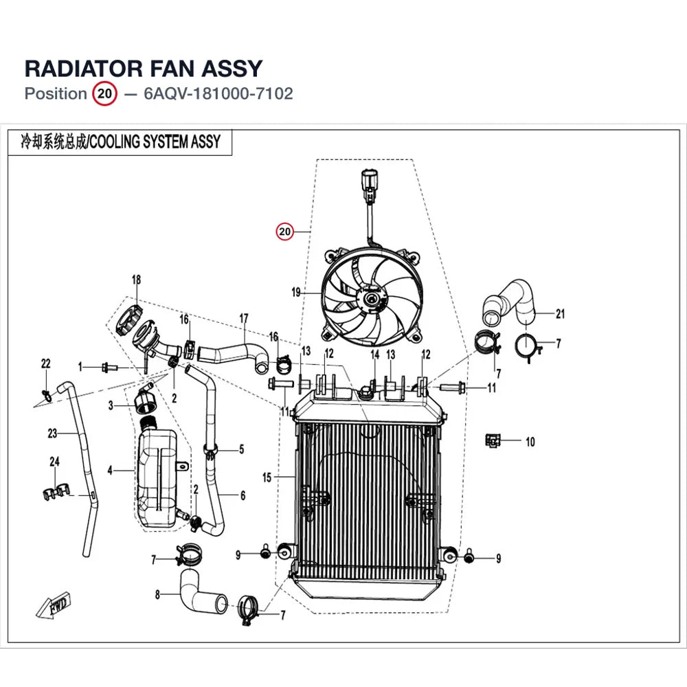 RADIATOR FAN ASSY product image