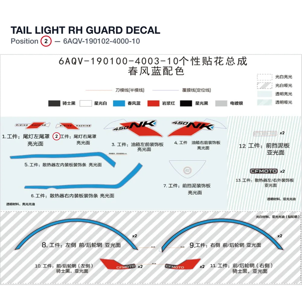 TAIL LIGHT RH GUARD DECAL product image