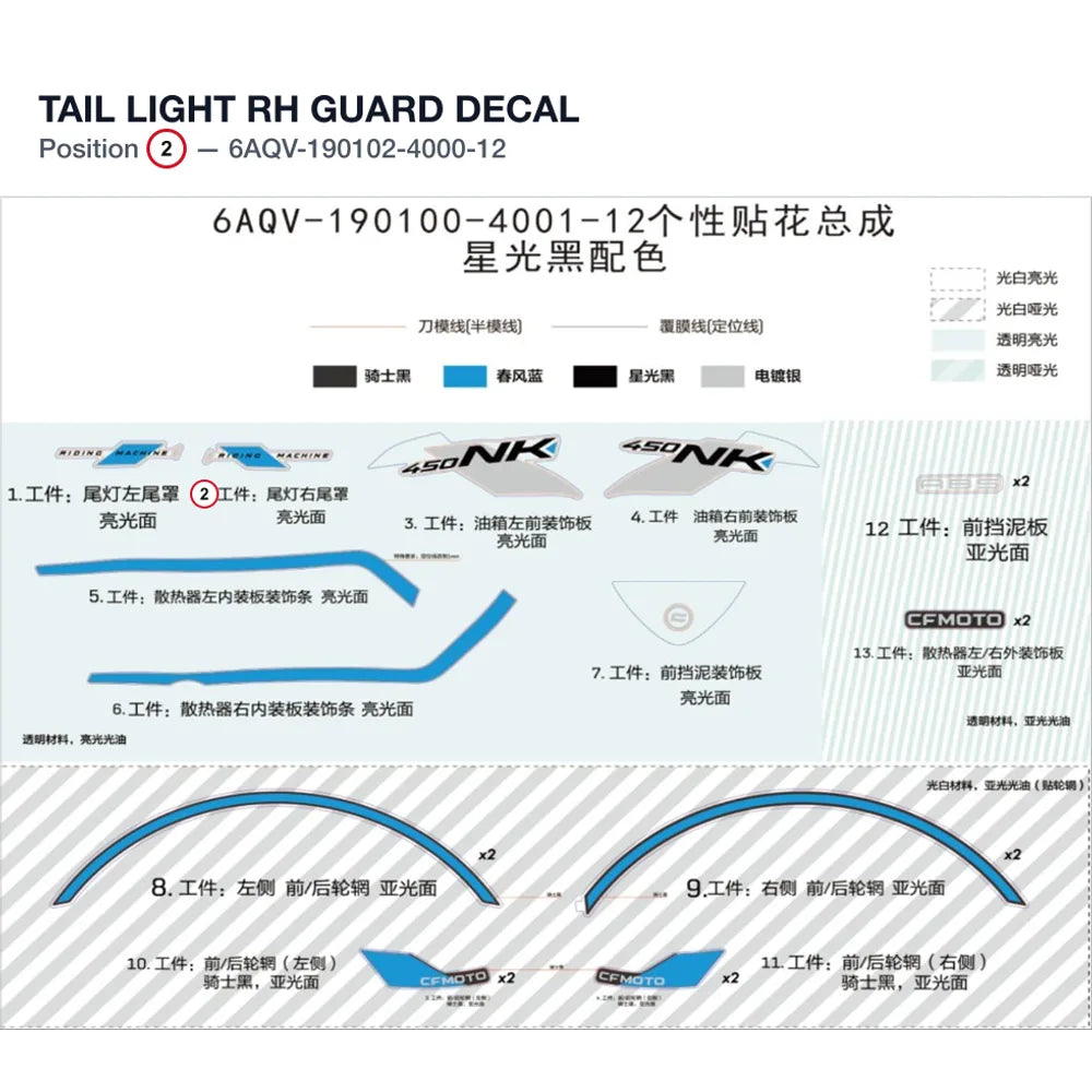 TAIL LIGHT RH GUARD DECAL product image
