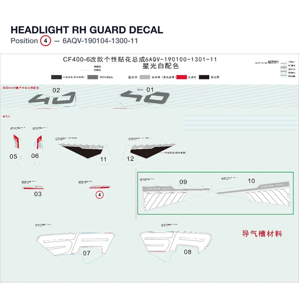 HEADLIGHT RH GUARD DECAL product image