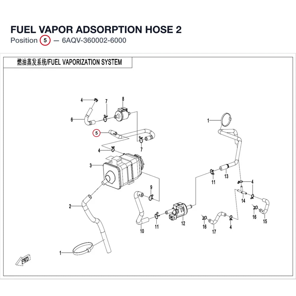 FUEL VAPOR ADSORPTION HOSE 2 product image