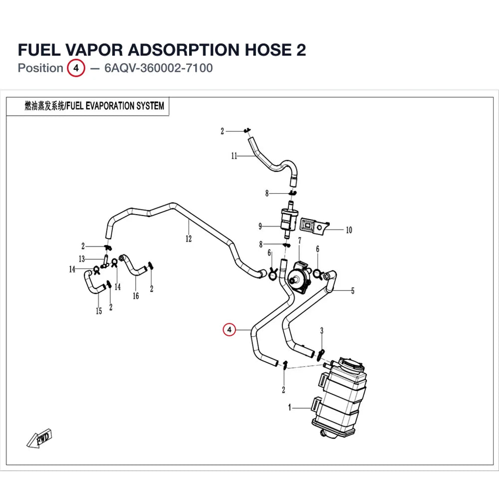 FUEL VAPOR ADSORPTION HOSE 2 product image