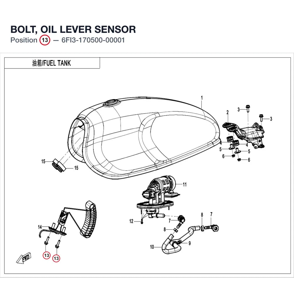 BOLT, OIL LEVER SENSOR product image