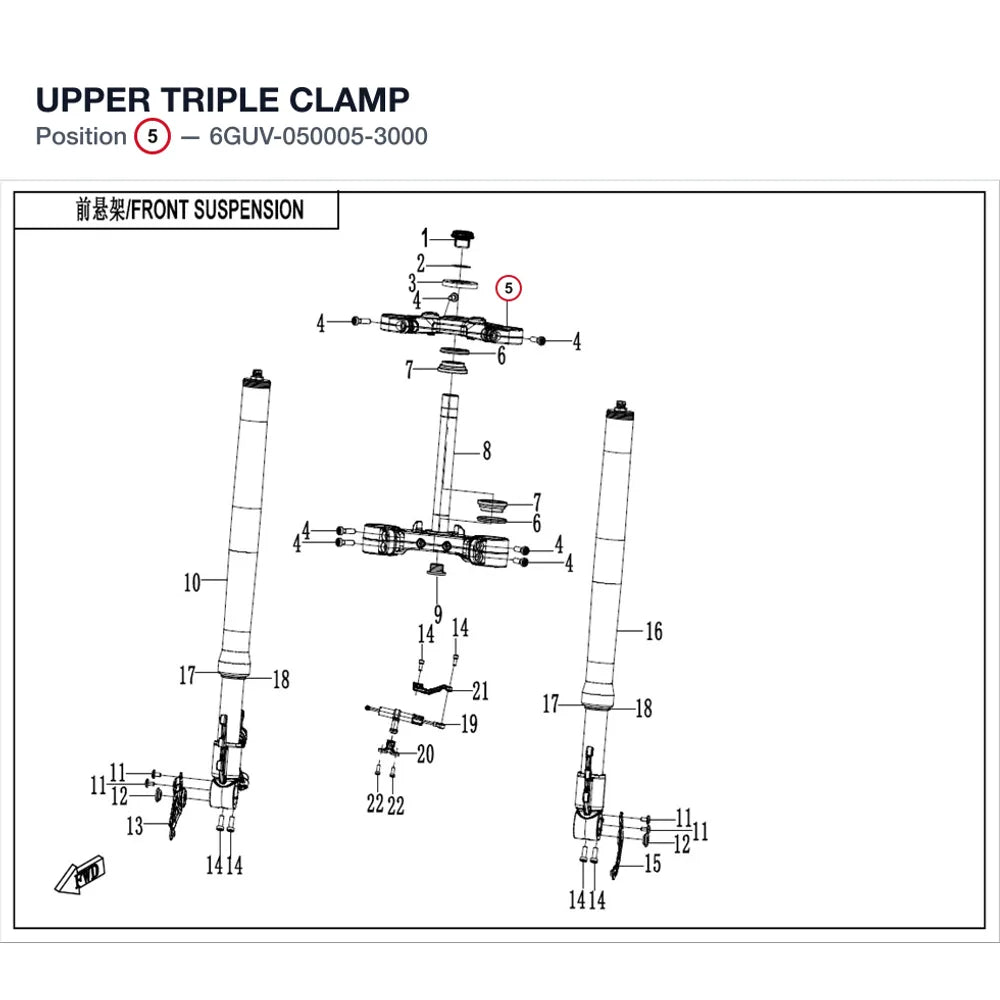 UPPER TRIPLE CLAMP product image