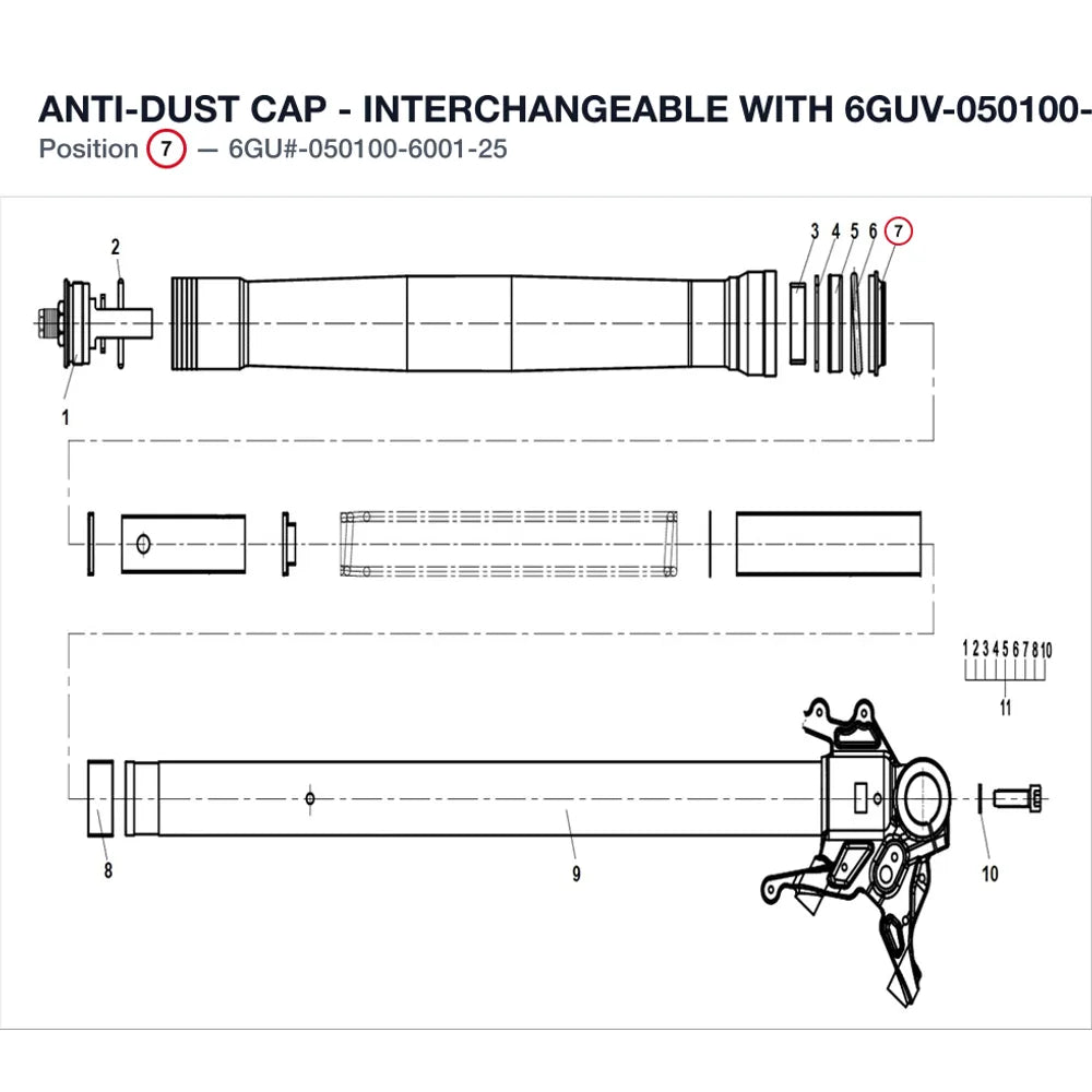 ANTI-DUST CAP - INTERCHANGEABLE WITH 6GUV-050100-6001-25 product image