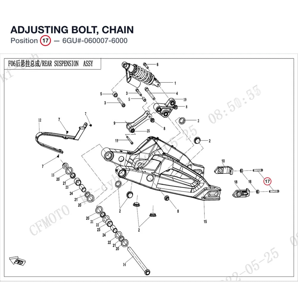ADJUSTING BOLT, CHAIN product image