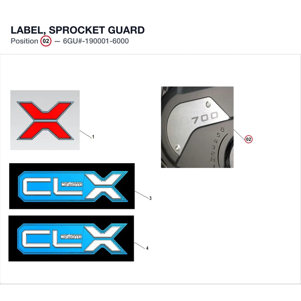 LABEL, SPROCKET GUARD product image
