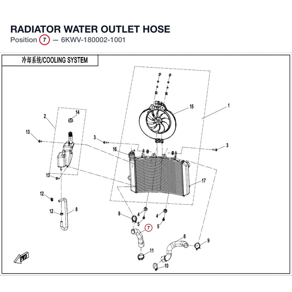 RADIATOR WATER OUTLET HOSE product image