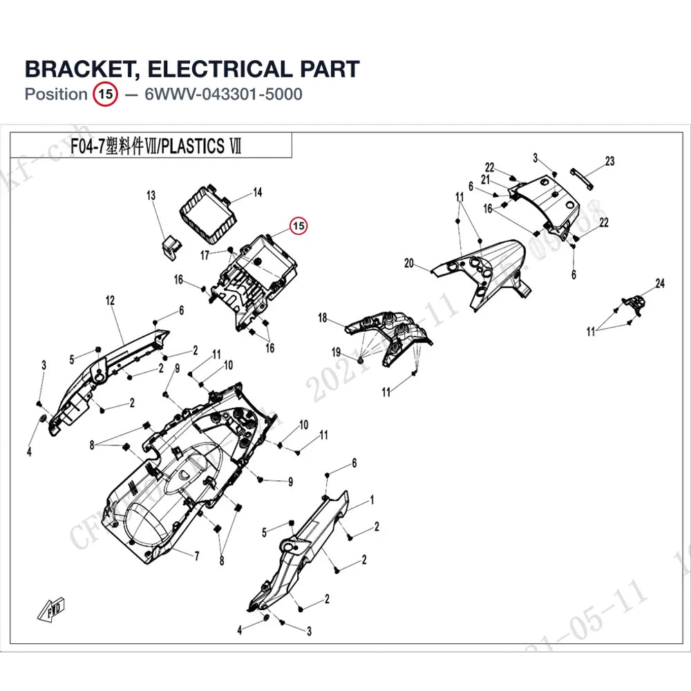 BRACKET, ELECTRICAL PART product image