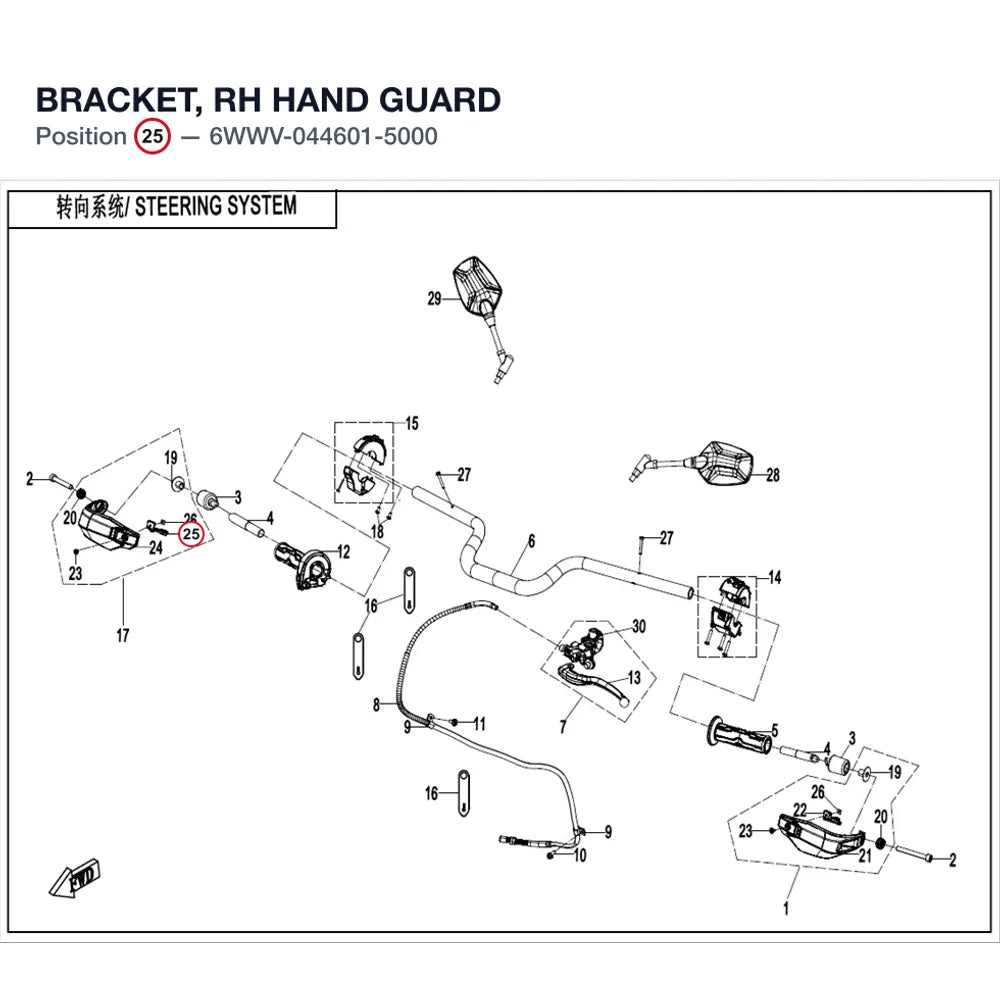 BRACKET, RH HAND GUARD product image