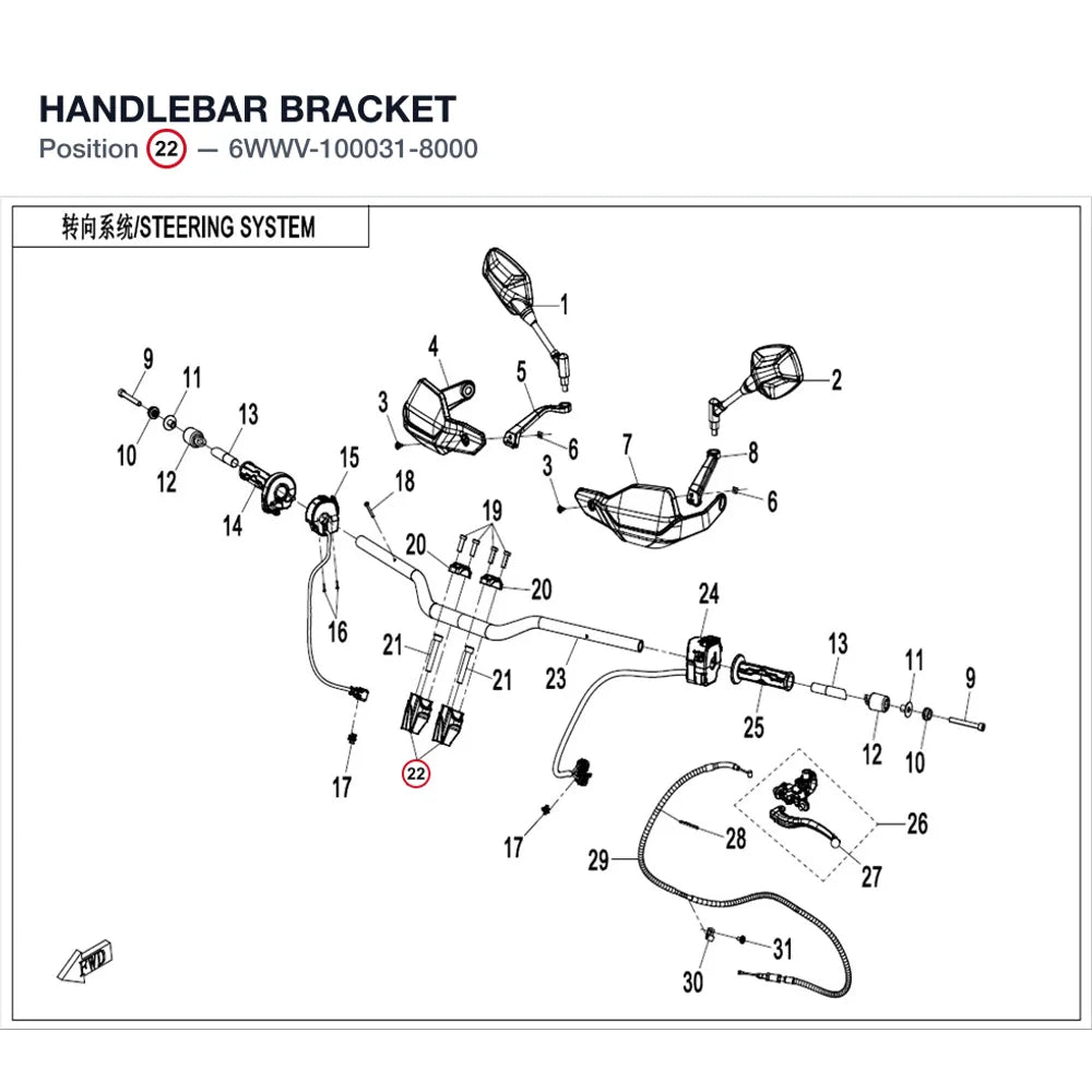 HANDLEBAR BRACKET product image