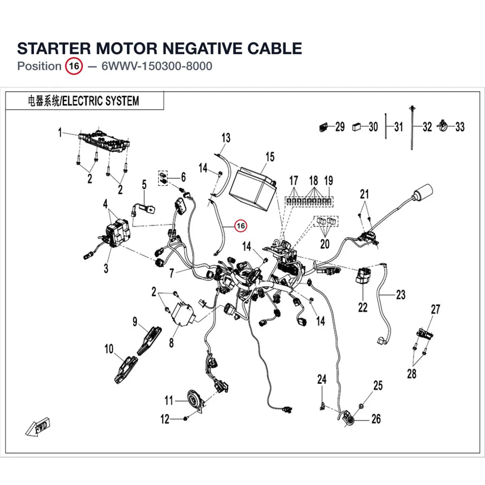 STARTER MOTOR NEGATIVE CABLE product image