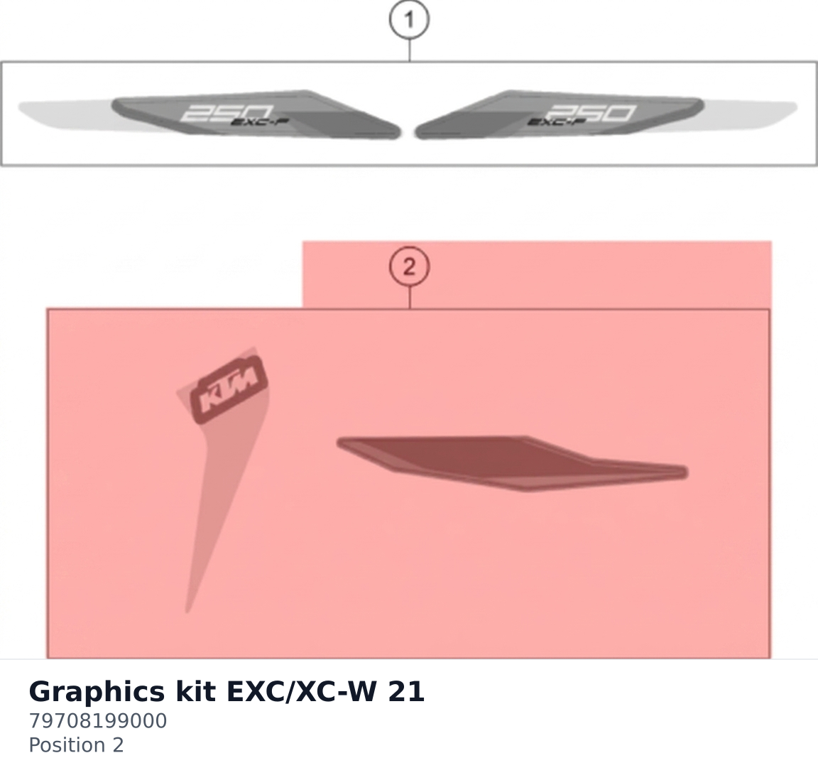 Diagram preview: Graphics kit EXC/XC-W 21 (79708199000)