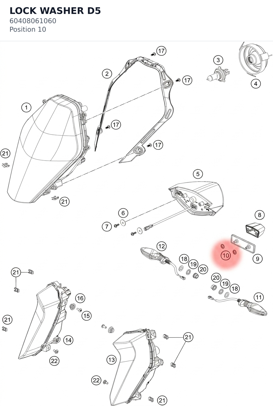 Diagram preview: LOCK WASHER D5 (60408061060)