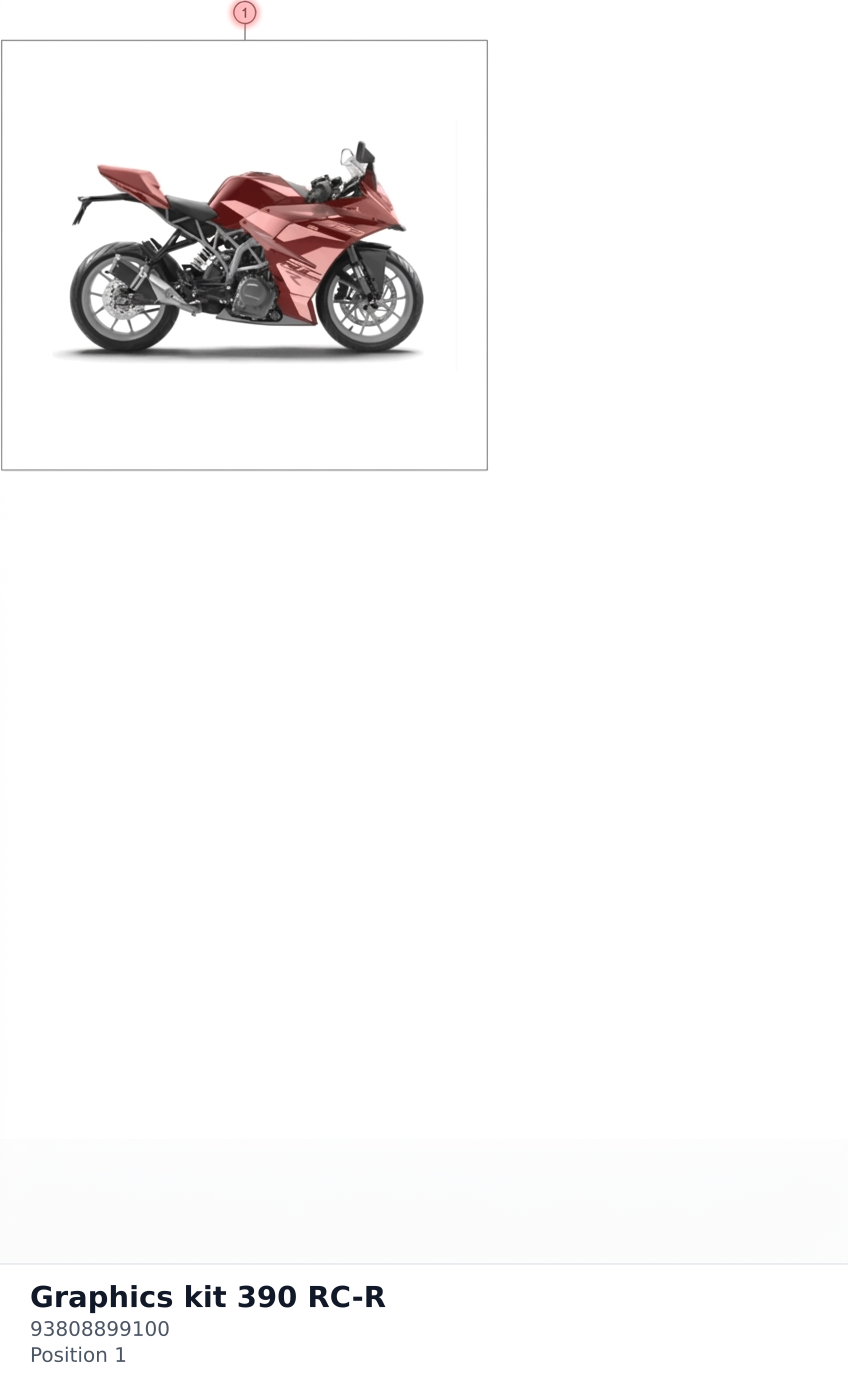 Diagram preview: Graphics kit 390 RC-R (93808899100)