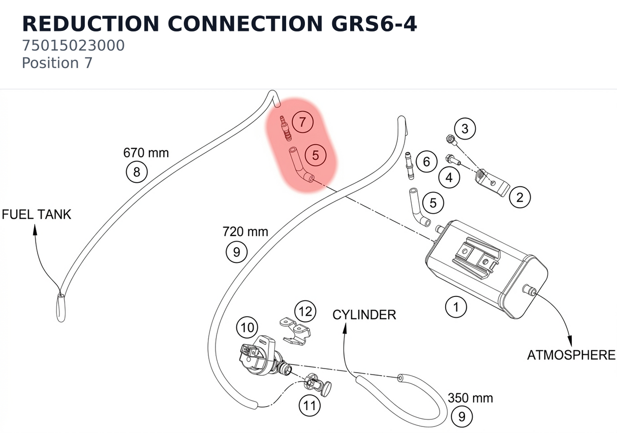 Diagram preview: REDUCTION CONNECTION GRS6-4 (75015023000)