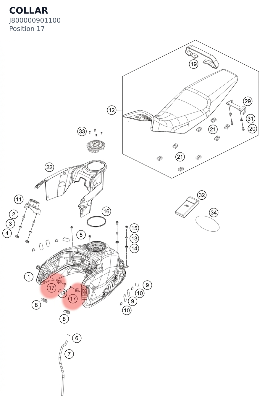 Diagram preview: COLLAR (J800000901100)