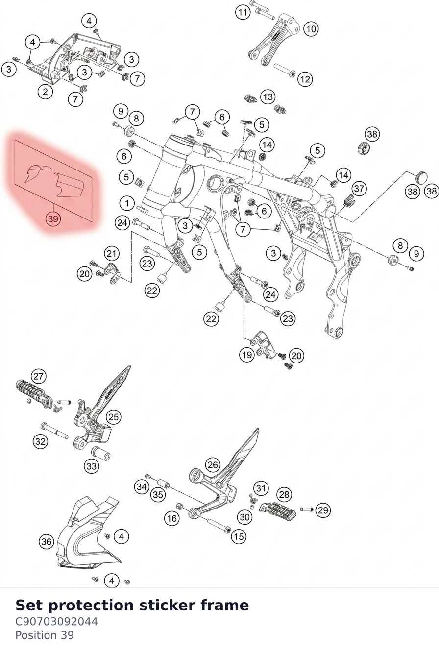 Diagram preview: Set protection sticker frame (C90703092044)
