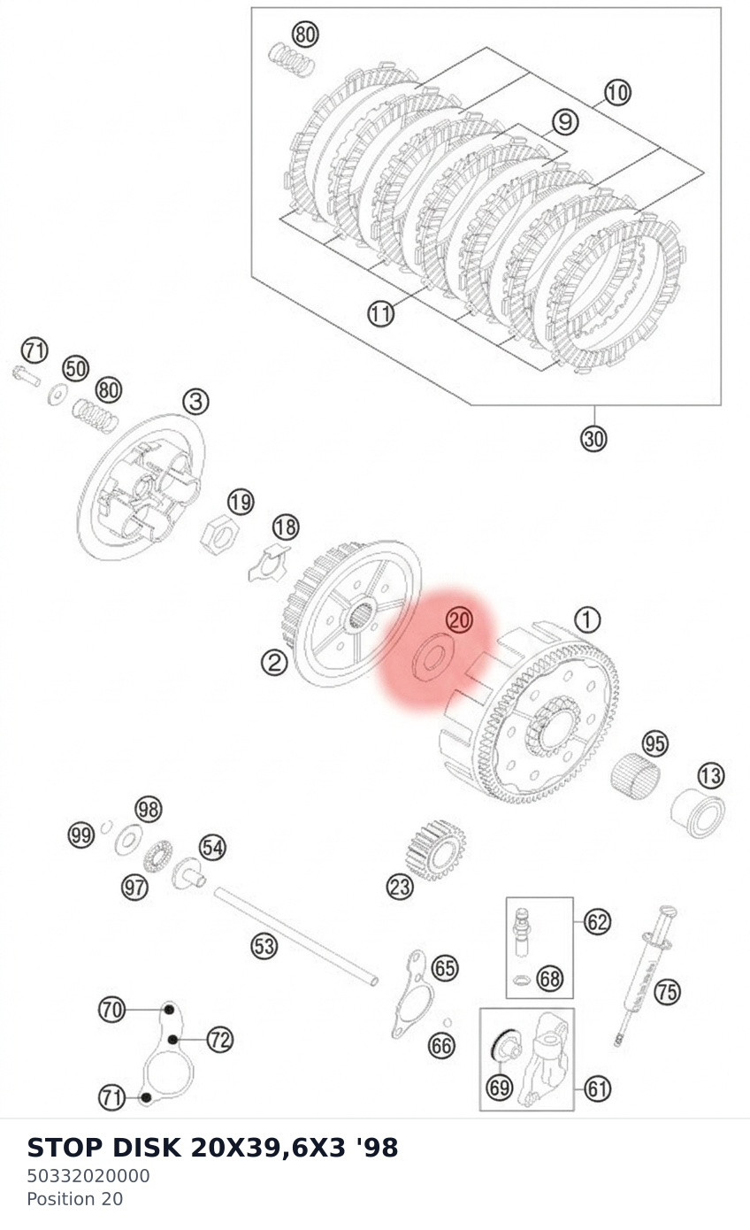 Diagram preview: STOP DISK 20X39,6X3 '98 (50332020000)