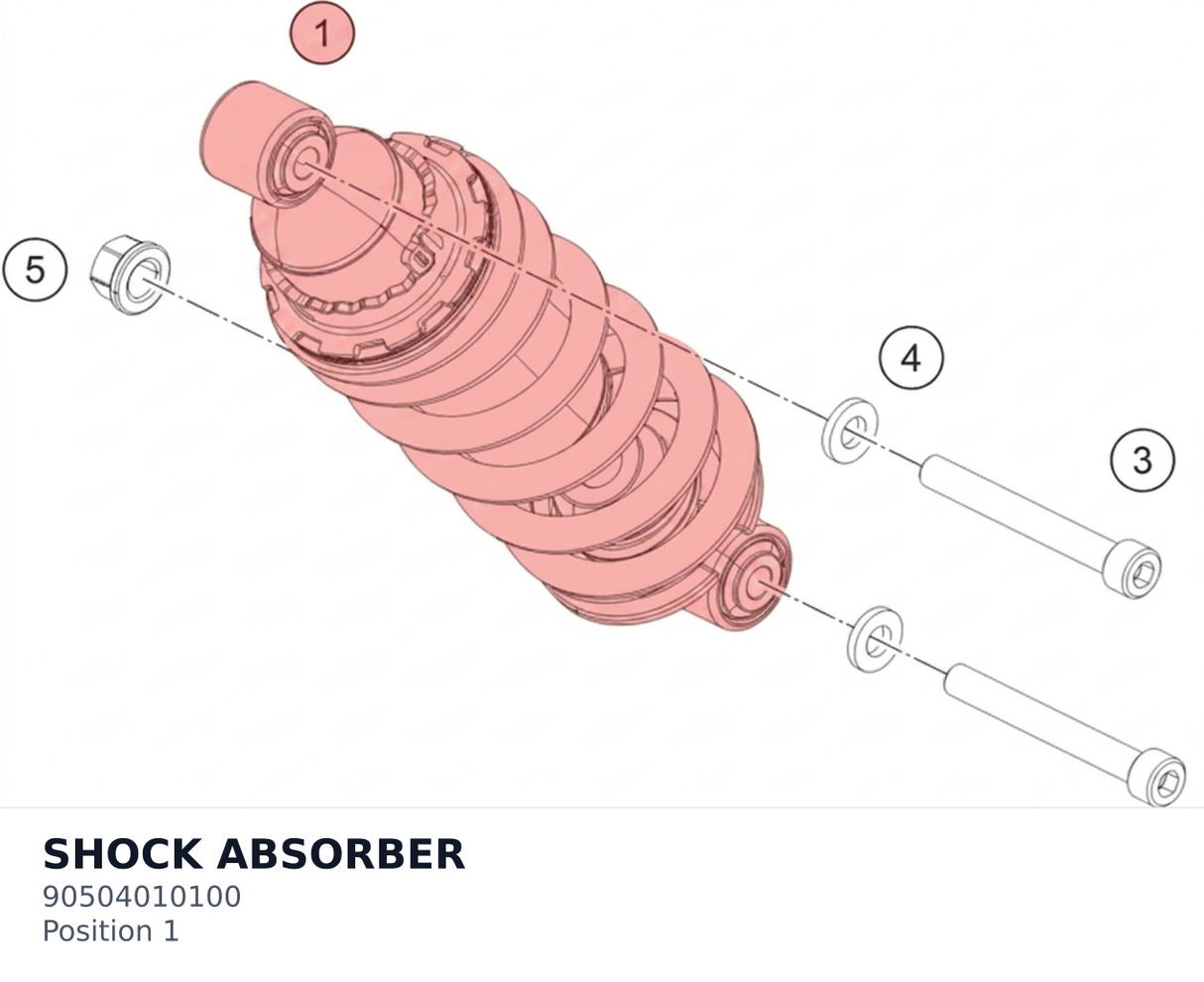 Diagram preview: SHOCK ABSORBER (90504010100)